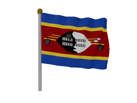 Eswatini Pole Fast Wind animated flag GIF