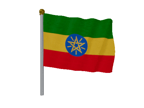 Ethiopia Pole Fast Wind animated flag GIF
