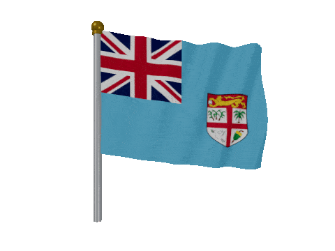 Fiji Pole Fast Wind animated flag GIF