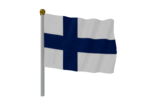 Finland Pole Fast Wind animated flag GIF