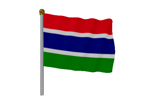 Gambia Pole Fast Wind animated flag GIF
