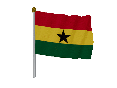 Ghana Pole Fast Wind animated flag GIF