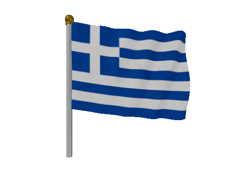 Greece Pole Fast Wind animated flag GIF