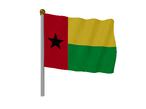 Guinea Bissau Pole Fast Wind animated flag GIF
