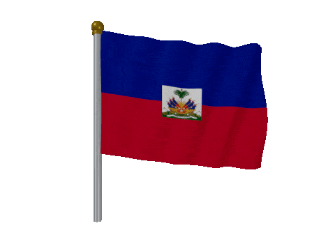 Haiti Pole Fast Wind animated flag GIF