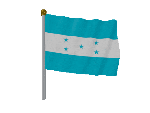 Honduras Pole Fast Wind animated flag GIF