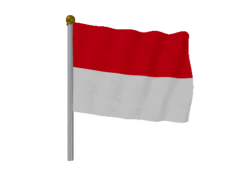 Indonesia Pole Fast Wind animated flag GIF