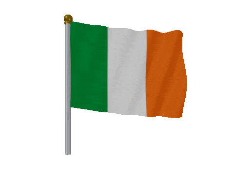 Ireland Pole Fast Wind animated flag GIF