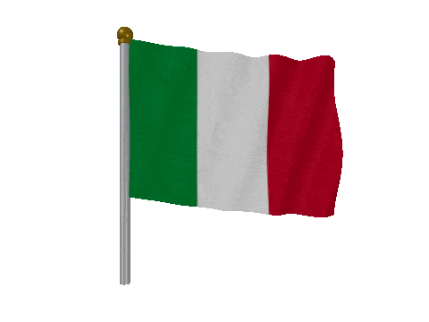 Italy Pole Fast Wind animated flag GIF