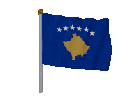 Kosovo Pole Fast Wind animated flag GIF