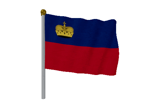 Liechtenstein Pole Fast Wind animated flag GIF