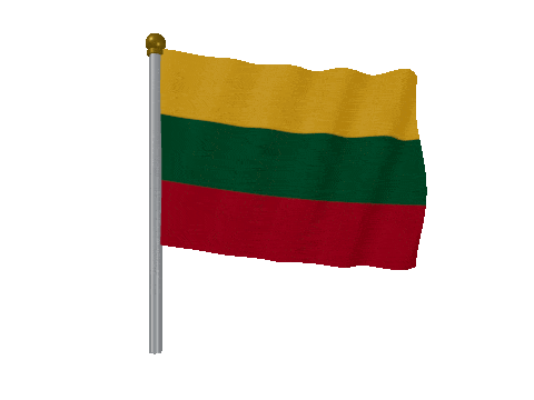 Lithuania Pole Fast Wind animated flag GIF