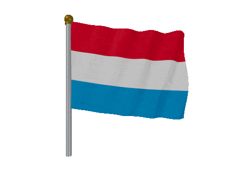 Luxembourg Pole Fast Wind animated flag GIF
