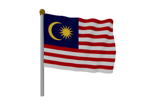 Malaysia Pole Fast Wind animated flag GIF