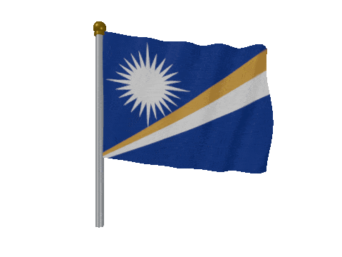 Marshall Islands Pole Fast Wind animated flag GIF