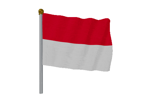 Monaco Pole Fast Wind animated flag GIF