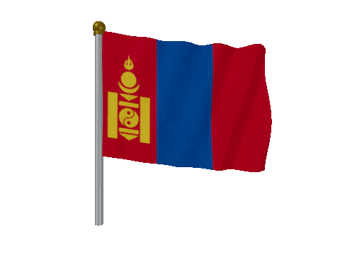 Mongolia Pole Fast Wind animated flag GIF