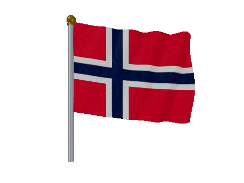 Norway Pole Fast Wind animated flag GIF