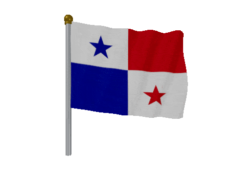 Panama Pole Fast Wind animated flag GIF