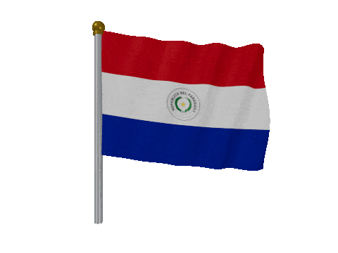 Paraguay Pole Fast Wind animated flag GIF