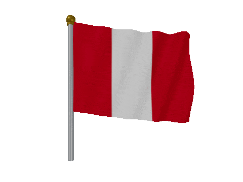 Peru Pole Fast Wind animated flag GIF