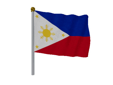 Philippines Pole Fast Wind animated flag GIF