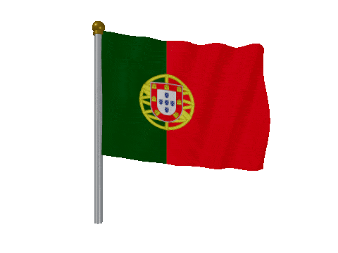 Portugal Pole Fast Wind animated flag GIF
