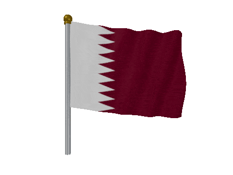 Qatar Pole Fast Wind animated flag GIF