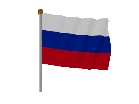 Russia Pole Fast Wind animated flag GIF