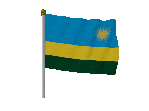 Rwanda Pole Fast Wind animated flag GIF