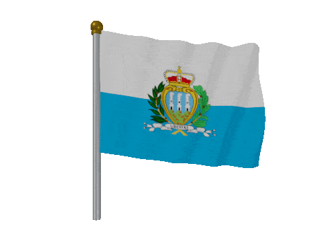 San Marino Pole Fast Wind animated flag GIF