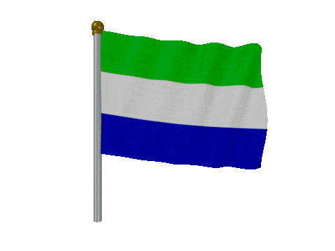 Sierra Leone Pole Fast Wind animated flag GIF