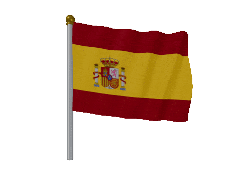 Spain Pole Fast Wind animated flag GIF