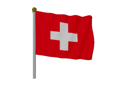 Switzerland Pole Fast Wind animated flag GIF