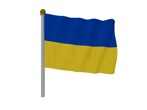 Ukraine Pole Fast Wind animated flag GIF
