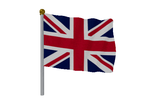 United Kingdom Pole Fast Wind animated flag GIF