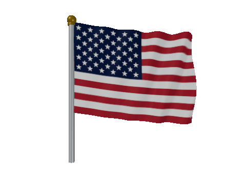 Pole Fast Wind US flag GIF