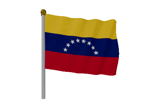 Venezuela Pole Fast Wind animated flag GIF