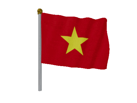 Vietnam Pole Fast Wind animated flag GIF