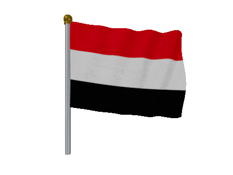 Yemen Pole Fast Wind animated flag GIF