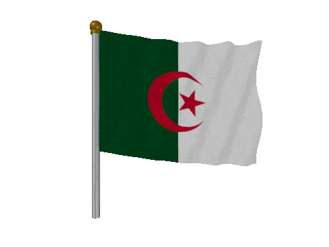 Algeria Pole animated flag GIF
