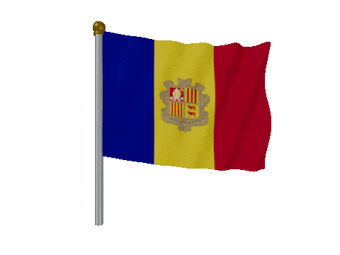 Andorra Pole animated flag GIF