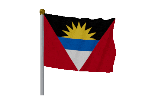Antigua And Barbuda Pole animated flag GIF