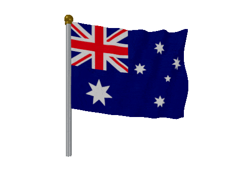 Australia Pole animated flag GIF