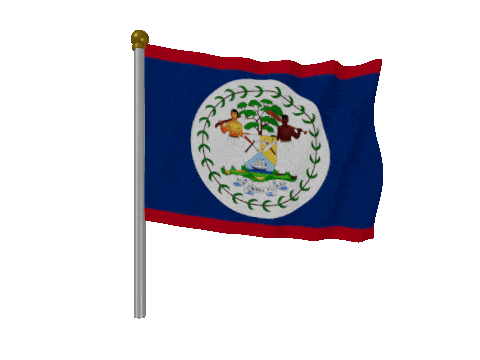 Belize Pole animated flag GIF
