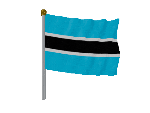 Botswana Pole animated flag GIF