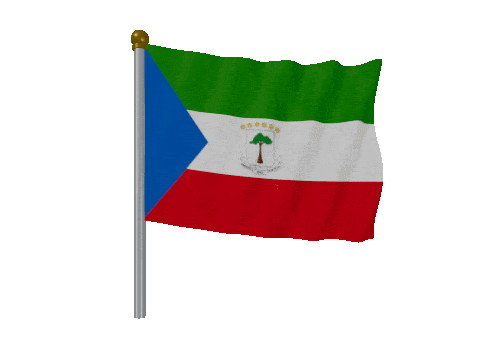 Equatorial Guinea Pole animated flag GIF