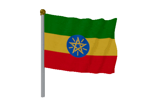 Ethiopia Pole animated flag GIF