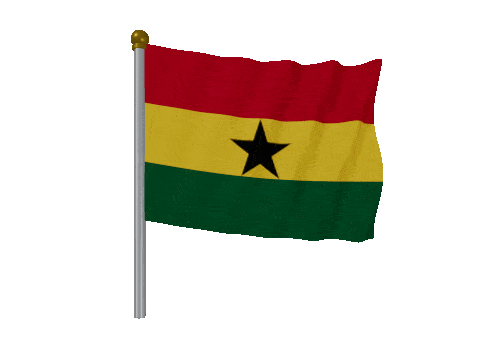 Ghana Pole animated flag GIF