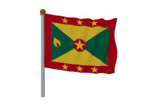 Grenada Pole animated flag GIF